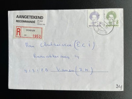 NETHERLANDS 1996 REGISTERED LETTER DOKKUM TO VIANEN 31-07-1996 NEDERLAND AANGETEKEND - Cartas & Documentos