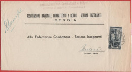 ITALIA - Storia Postale Repubblica - 1953 - 5 Italia Al Lavoro (Isolato) - Stampe - Associazione Nazionale Combattenti E - 1946-60: Storia Postale