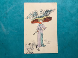 Illustrateur Mouton Non Signé Femme Au Chapeau Dernier Cri - 1900-1949