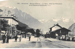 BOURG D'OISANS - La Gare - Hôtel De L'Oberland Et La Chaîne De Belledonne - Très Bon état - Bourg-d'Oisans