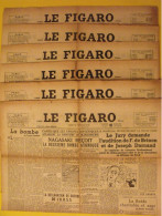 6 N° Le Figaro De 1945. Bombe Atomique Nagasaki Hiroshima De Brinon Darnand épuration Pétain Mauriac Capitulation Japon - Autres & Non Classés