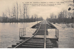 Ligne De Château Thierry à Romilly Sur Seine - Le Pont De SELLIERES Détruit Par L'inondation De 1910 - Très Bon état - Altri & Non Classificati