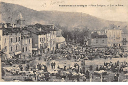 VILLEFRANCHE DE ROUERGUE - Place Savignac Un Jour De Foire - Très Bon état - Villefranche De Rouergue