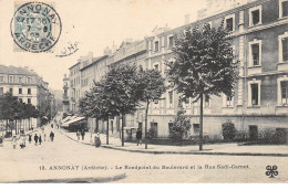 ANNONAY - Le Rond Point Du Boulevard Et La Rue Sadi Carnot - Très Bon état - Annonay