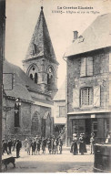 USSEL - L'Eglise Et Rue De L'Eglise - Très Bon état - Ussel