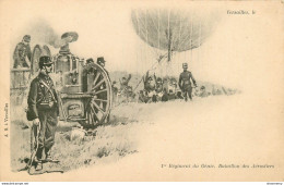 CPA Versailles-1 Er Régiment Du Génie-Bataillon Des Aérostiers-Timbre     L1753 - Régiments