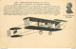 CPA Biplan Maurice Farman Piloté Par Le Lieutenant De Vaisseau Byasson-1471     L1753 - Aviateurs