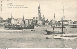 CPA Anvers-Une Vue Panoramique-L'escaut,le Steen Et La Cathédrale-Timbre      L2405 - Antwerpen