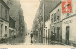 CPA Paris-Venise-Inondations 1910-Rue Sébastien Mercier-217-Timbre     L2365 - La Crecida Del Sena De 1910