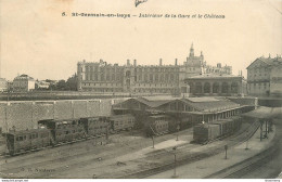 CPA Saint Germain En Laye-Intérieur De La Gare Et Le Château-5-Timbre      L2376 - St. Germain En Laye