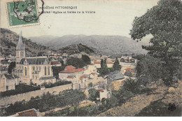 VALS LES BAINS - Eglise Et Vallée De La Volane - Très Bon état - Vals Les Bains