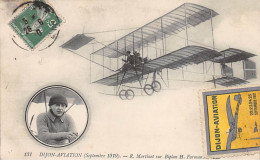 DIJON - Aviation (Septembre 1910) - R. Martinet Sur Biplan H. Farman - Très Bon état - Dijon