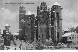 RODEZ Sous La Neige - La Cathédrale - Très Bon état - Rodez