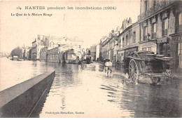 NANTES Pendant Les Inondations ( 1904 ) - Le Quai De La Maison Rouge - Très Bon état - Nantes