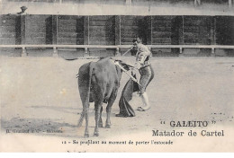 " GALLITO " Matador De Cartel - Se Profilant Au Moment De Porter L'estocade - Très Bon état - Otros & Sin Clasificación