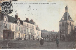 ANCENIS - La Place Saint Pierre Et L'Eglise - état - Ancenis