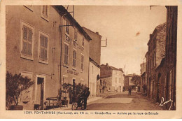 FONTANNES - Grande Rue - Arrivée Par La Route De Brioude - Très Bon état - Altri & Non Classificati