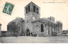 Eglise De CHAMPDIEU Et La Nouvelle Place - Très Bon état - Sonstige & Ohne Zuordnung