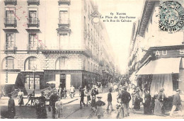 NANTES - La Place Du Bon Pasteur Et La Rue Du Calvaire - Très Bon état - Nantes