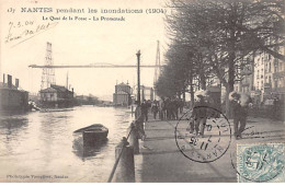 NANTES Pendant Les Inondations ( 1904 ) - Le Quai De La Fosse - La Promenade - Très Bon état - Nantes