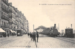 NANTES - Le Quai De La Fosse Et La Gare De La Bourse - Très Bon état - Nantes