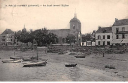 PIRIAC SUR MER - Le Quai Devant L'Eglise - Très Bon état - Piriac Sur Mer