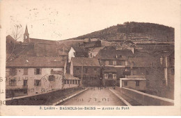 BAGNOLS LES BAINS - Avenue Du Pont - Très Bon état - Altri & Non Classificati