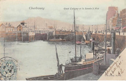 CHERBOURG - Quai Caligny Et Le Bassin à Flot - Très Bon état - Cherbourg