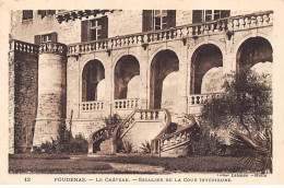 POUDENAS - Le Château - Escalier De La Cour Interieure - Très Bon état - Andere & Zonder Classificatie