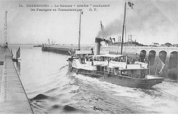 CHERBOURG - Le Steamer " Ariadne " Conduisant Les Passagers Au Transatlantique - Très Bon état - Cherbourg