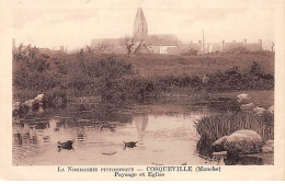 CASQUEVILLE - Paysage Et Eglise - Très Bon état - Sonstige & Ohne Zuordnung