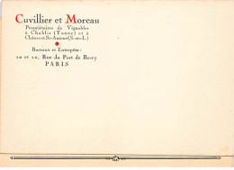 PARIS - " Cuvillier Et Moreau " Propriétaires De Vignobles à Chablis - Rue Du Port De Bercy - Très Bon état - Arrondissement: 12