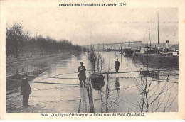 PARIS - Souvenir Des Inondations De 1910 - La Ligne D'Orléans Et La Seine Vues Du Pont D'Austerlitz - Très Bon état - Distretto: 12