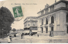 EPERNAY - Place Thiers Et Le Théâtre - Très Bon état - Epernay