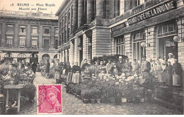 REIMS - Place Royale - Marché Aux Fleurs - Très Bon état - Reims