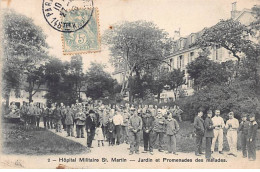 PARIS - Hôpital Militaire Saint Martin - Jardin Et Promenades Des Malades - Très Bon état - Paris (10)