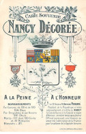 Carte Souvenir De NANCY Décorée - A La Peine - A L'Honneur - Très Bon état - Nancy