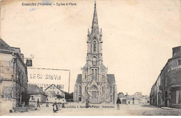 COURCITE - Eglise Et Place - Très Bon état - Other & Unclassified