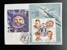 RUSSIA USSR 1991 COVER 30 YEAR ANNIVERSERY FIRST MANNED SPACE FLIGHT SOVJET UNIE CCCP SOVIET UNION SPACE - Covers & Documents