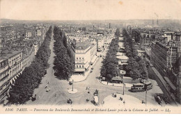 PARIS - Panorama Des Boulevards Beaumarchais Et Richard Lenoir Pris De La Colonne De Juillet - Très Bon état - Distrito: 11