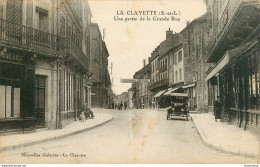 CPA La Clayette-Une Partie De La Grande Rue-pli Centrale     L2045 - Andere & Zonder Classificatie