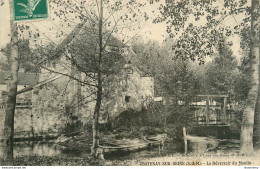 CPA Chatenay Sur Seine-Le Déversoir Du Moulin-Timbre     L2107 - Other & Unclassified