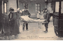 PARIS - Crue De La Seine - Transport Des Malades à L'Hôpital Boucicaut - Janvier 1910 - Très Bon état - District 15