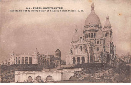 PARIS - Montmartre - Panorama Sur Le Sacré Coeur Et L'Eglise Saint Pierre - Très Bon état - Arrondissement: 18