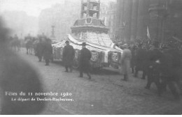 PARIS - Carte Photo - Fêtes Du 11 Novembre 1920 - Le Départ De Denfert Rochereau - Très Bon état - Distrito: 14