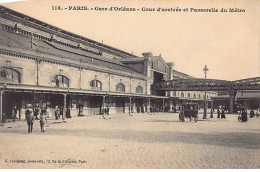 PARIS - Gare D'Orléans - Cour D'arrivée Et Passerelle Du Métro - Très Bon état - Arrondissement: 13