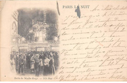 PARIS La Nuit - Sortie Du Moulin Rouge - état - Arrondissement: 18