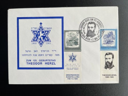 AUSTRIA 1985 SPECIAL COVER 125TH BIRTHDAY THEODOR HERZL 07-05-1985 OOSTENRIJK OSTERREICH JUDAICA - Covers & Documents