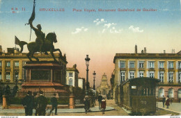 CPA Bruxelles-Place Royale,Monument Godefroid De Bouillon-11     L1751 - Squares