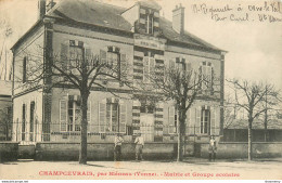 CPA Champcevrais Par Bléneau-Mairie Et Groupe Scolaire-Timbre     L1377 - Other & Unclassified